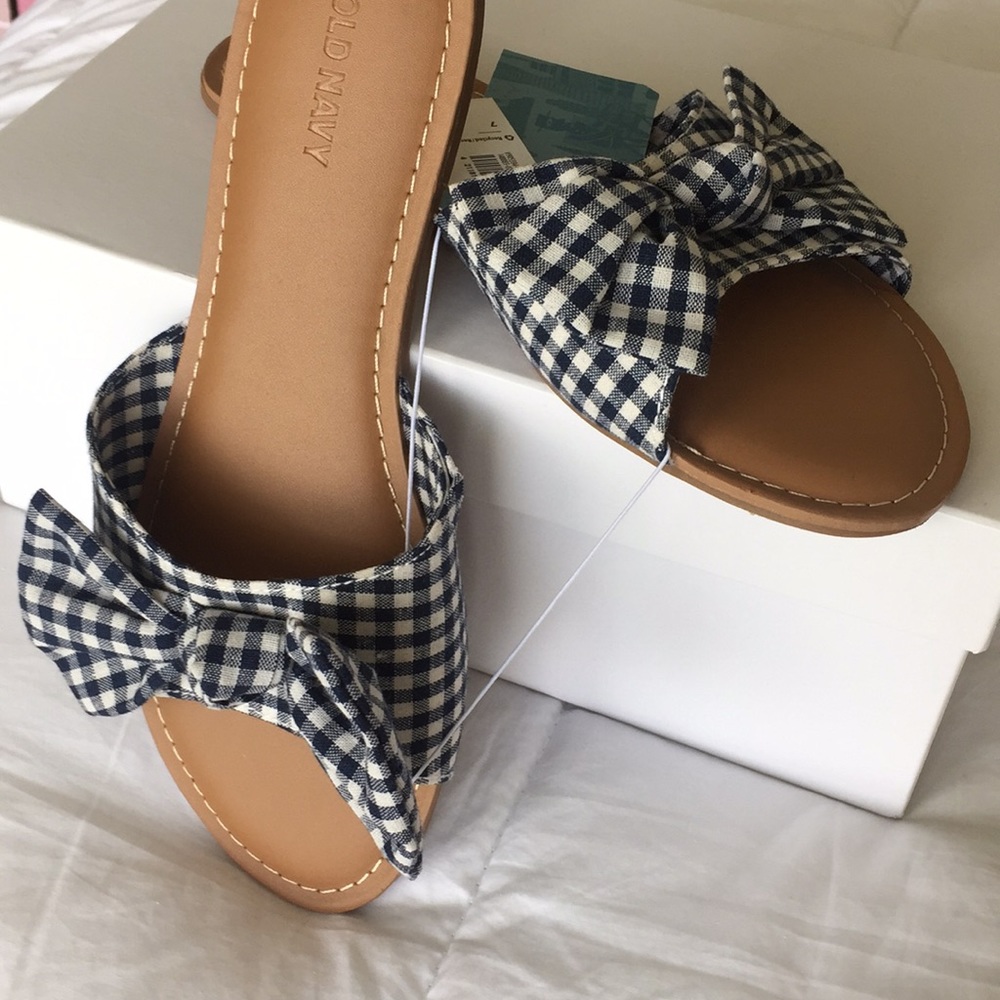 Old Navy Printed Bow-Tie Slide Sandals